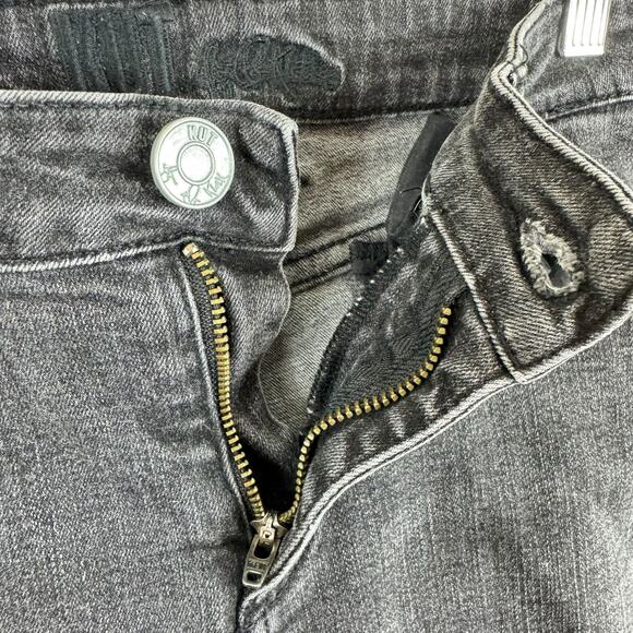 Kut From The Kloth Cotton Blend Black Mid Rise Skinny Jeans Size 6 - Picture 3 of 6